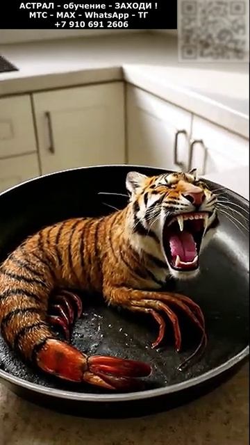 Тигровая креветка. Невероятное #невероятное #чудо #необычный #фантастика #ИИ #нейросеть #видео #AI