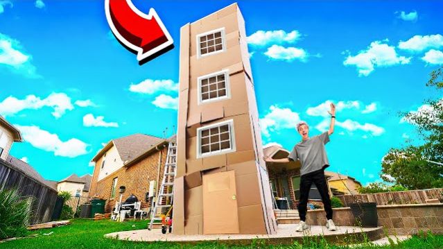 Кто Последний Покинет КАРТОННЫЙ ДОМ Челлендж !