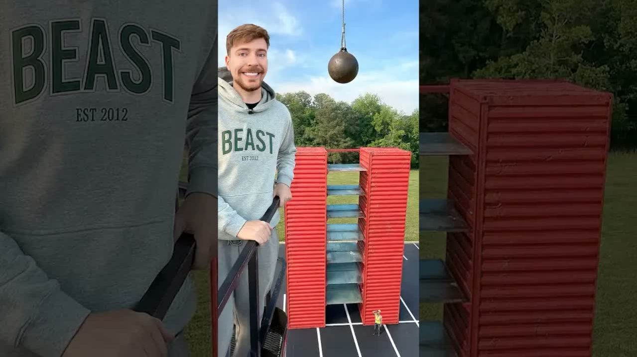 Сможет Ли Окно Остановить Шар Для Сноса? Мистер Бист  Mr Beast