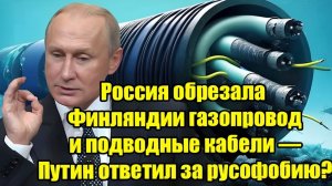 Россия обрезала Финляндии газопровод и кабели Жёсткий ответ Путина на русофобию!