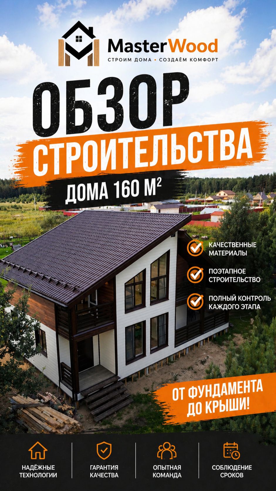 Современный каркасный дом. Обзор со стройплощадки