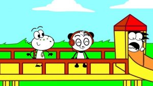 Power Wheel Car Wash Fun Activity with Combo Panda ! EK Doodles Cute Funny Animation