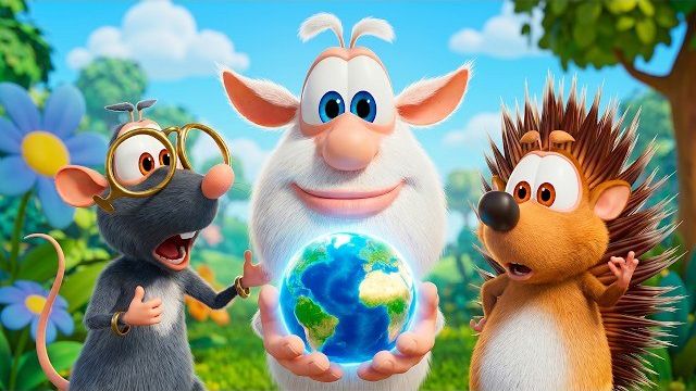 Буба веселые игры, спасем планету. мультик для детей, большой сборник