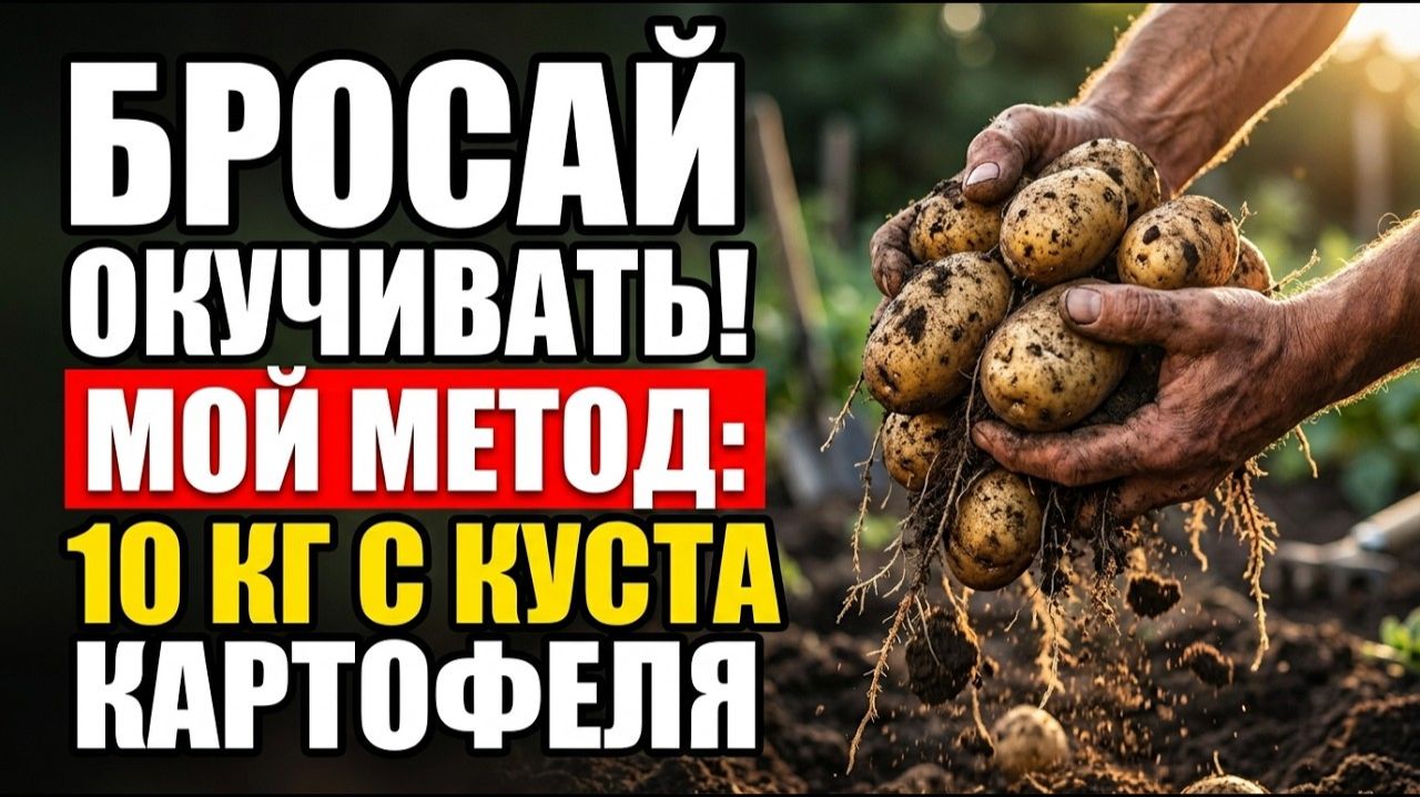 Картофель без окучивания дает до 10кг с куста! Секрет 800 кг с сотки. Мой метод посадки картофеля