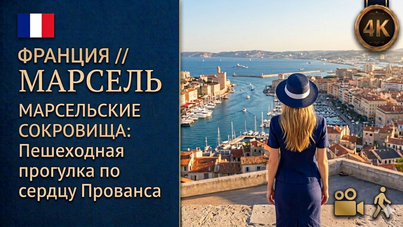 Франция  Марсель  Колоритный портовый город и его скрытая история 4K