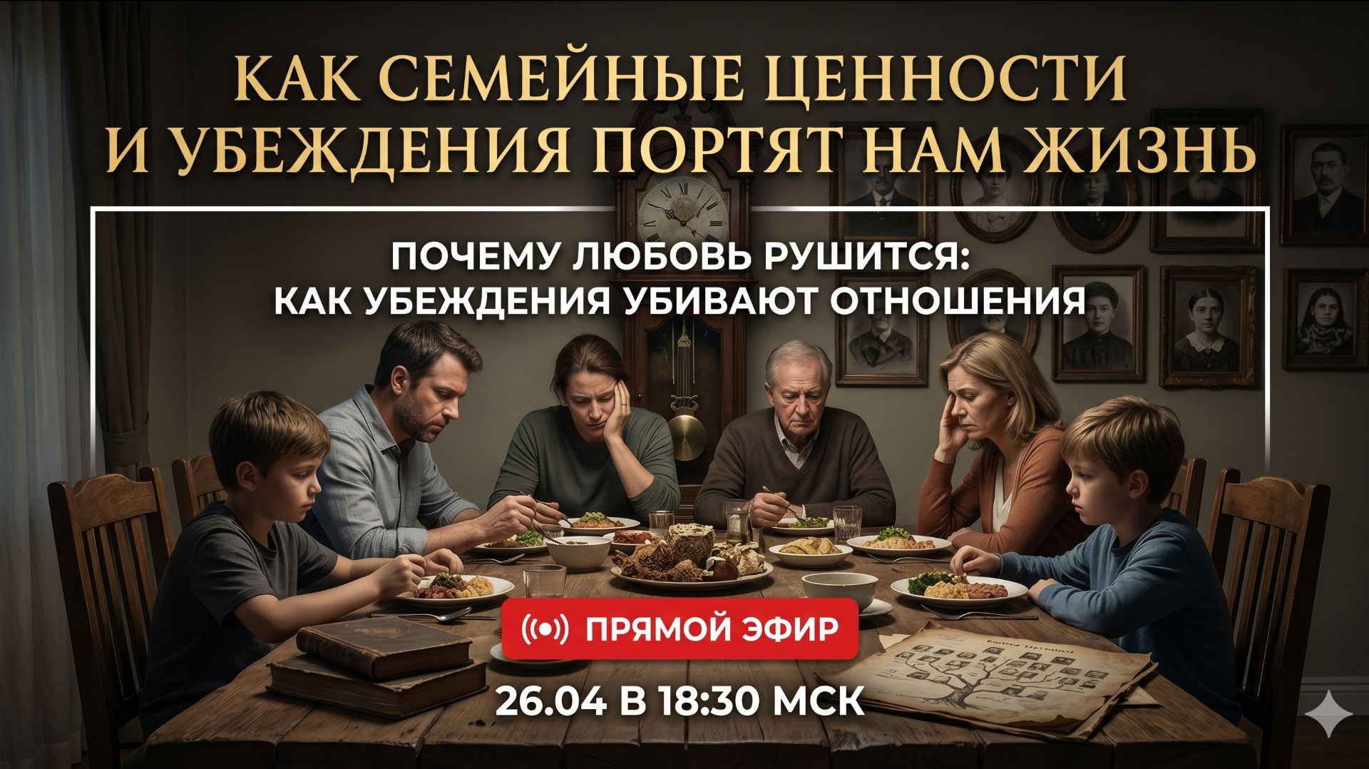 Как семейные ценности и убеждения портят нам жизнь | 26.04.2026 в 18:30 МСК