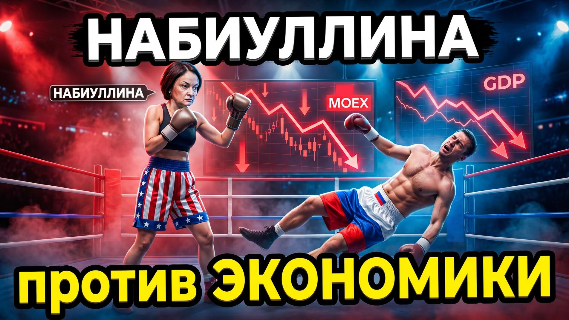 Обвал рынка акций. Набиуллина против Российской экономики. Женщина выигрывает :)