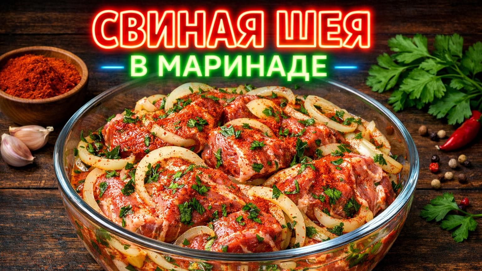 Шашлык из свиной шеи: сочный маринад с луком, петрушкой и паприкой