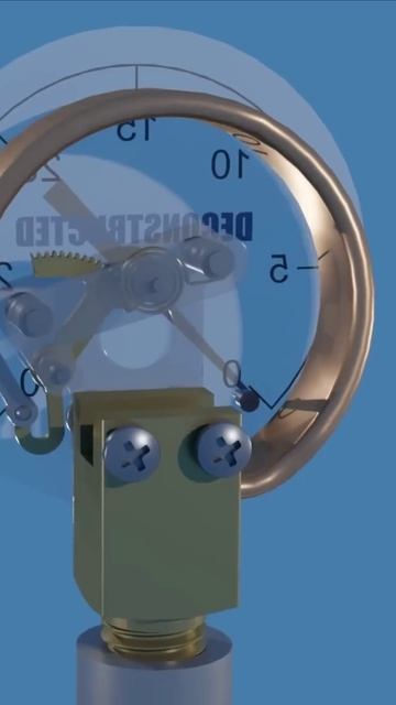 Устройство манометра с трубкой Бурдона