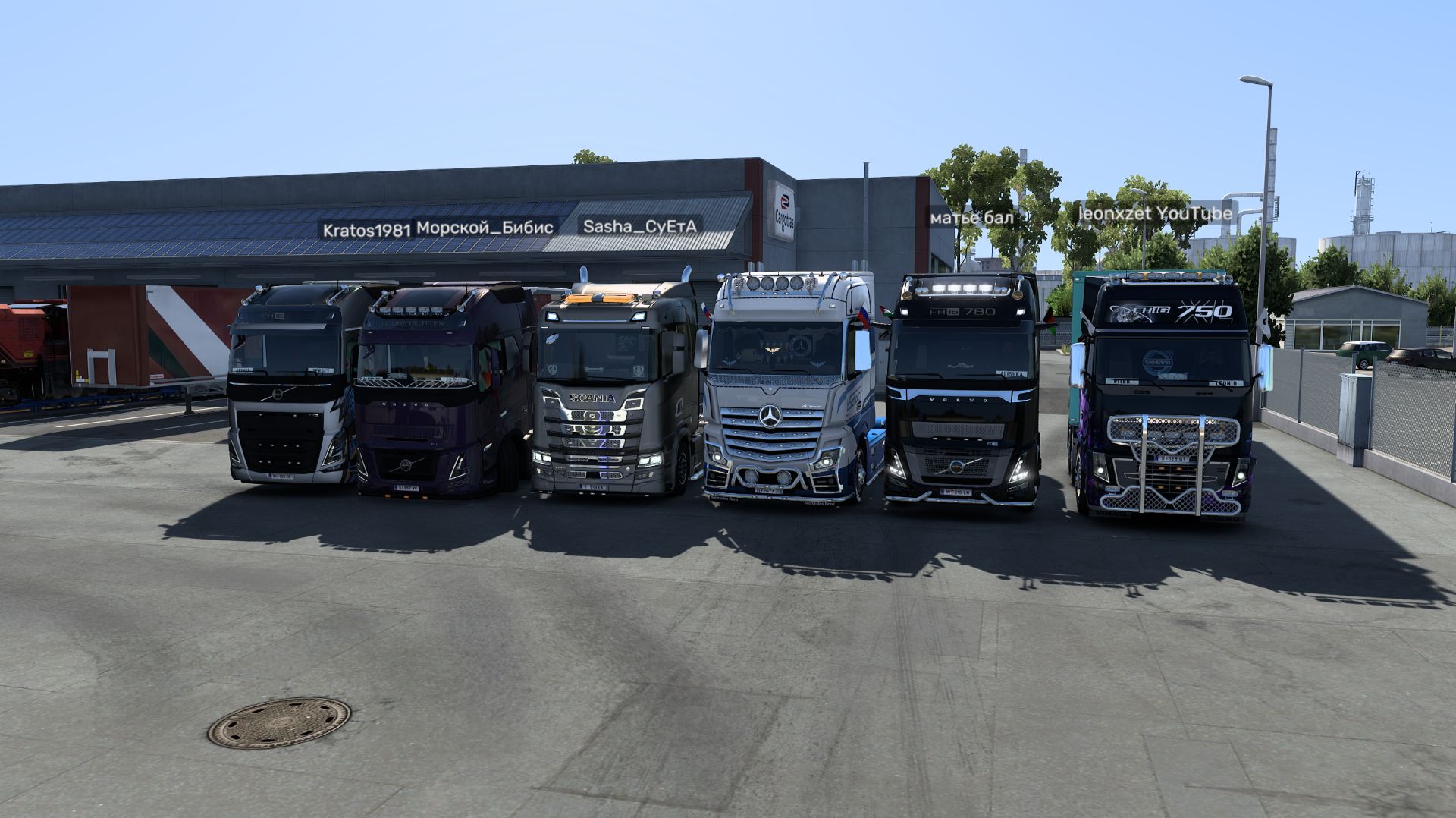 Euro Truck Simulator 2 Конвой со стримером на YouTube leonxzet 10