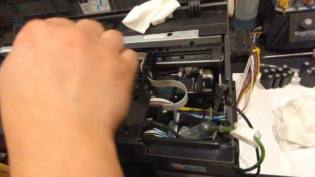 Замена пг и манифолда принтера Epson L18050  с системой Болтайка