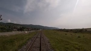 Слюдянка- Старая Ангасолка из кабины машиниста. Кругобайкальская железная