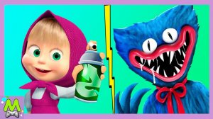 Маша против Хагги Вагги.Милашка и Страшила в Гонках на Скорость.Кто Круче в Мультик Игре