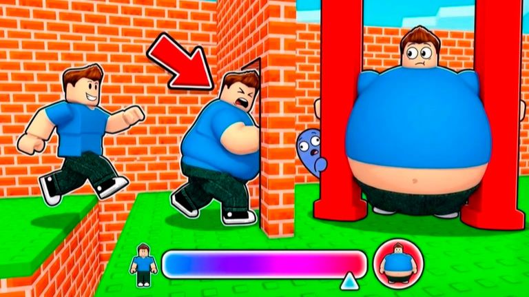 РОБЛОКС ОББИ НО ТЫ ТОЛСТЫЙ и ХУДОЙ ЧТО БЫ ПРОЙТИ ЧЕЛЛЕНДЖ! Roblox Easy Fat Obby