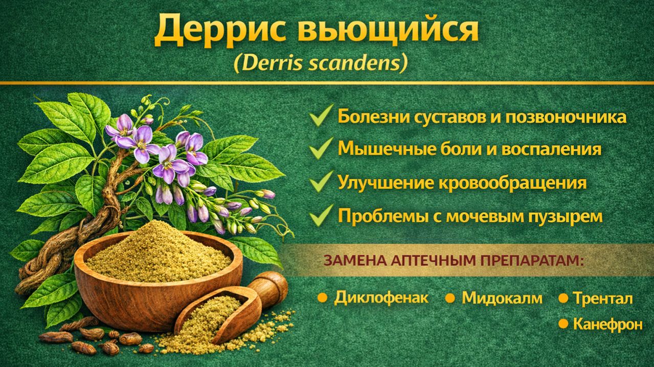 Деррис вьющийся (Derris Scandens). Порошок