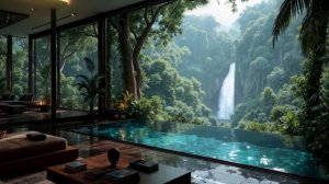 Джаз и вид на водопад - отдых и медитация