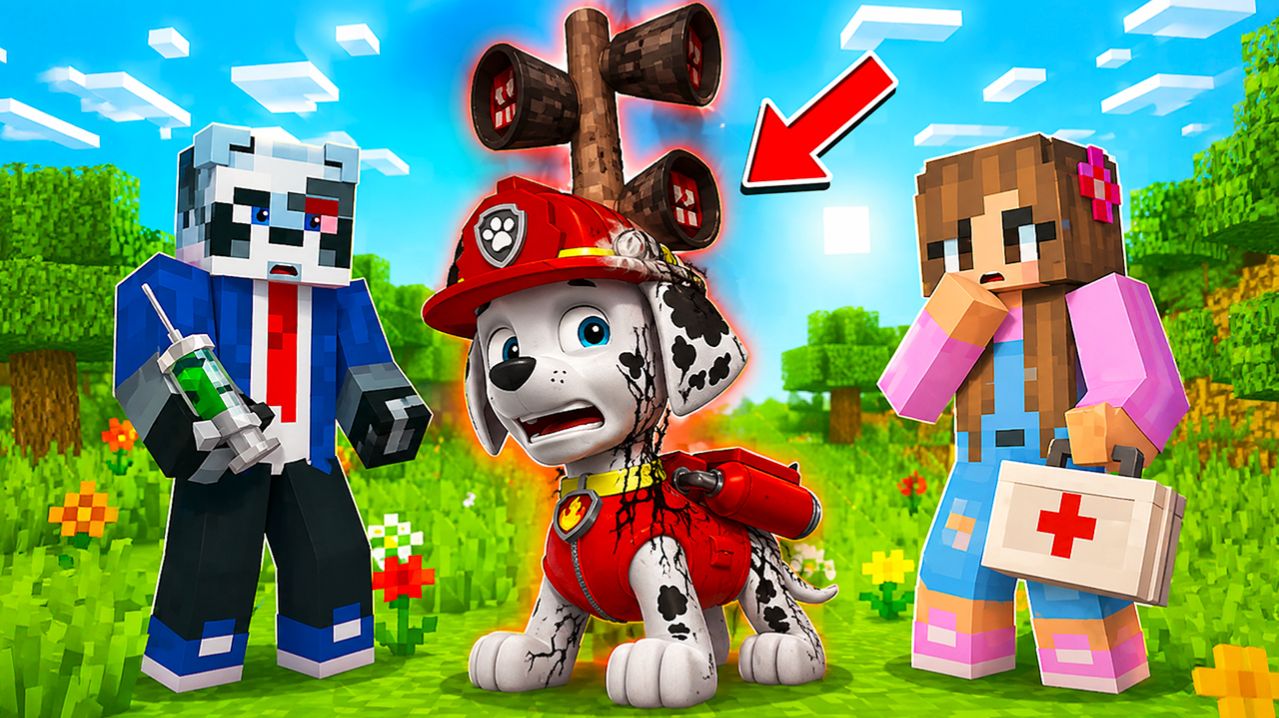 МАРШАЛ ПРЕВРАЩАЕТСЯ в СИРЕНОГОЛОВЫЙ ЩЕНЯЧИЙ ПАТРУЛЬ в МАЙНКРАФТ