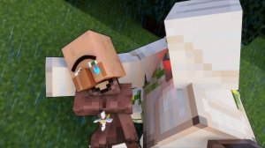 Дождь слёз: момент печали в мире Майнкрафт