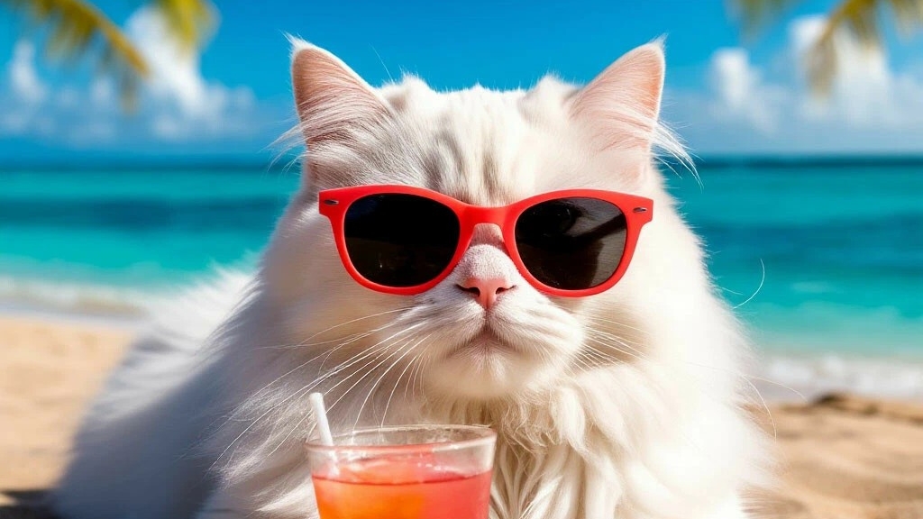 котик поехал в отпуск 🐱🚆🌲