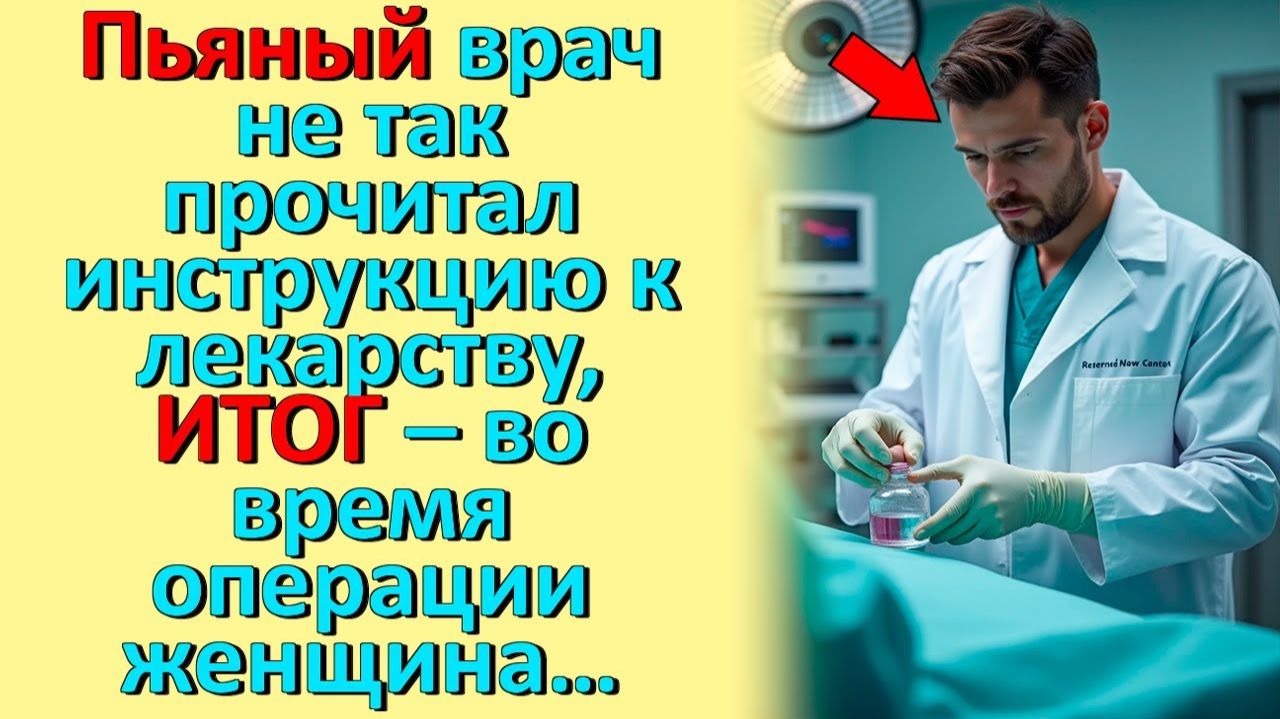 Пьяный врач не так прочитал инструкцию к лекарству, ИТОГ – во время операции женщина…