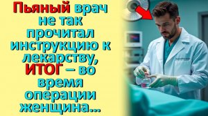 Пьяный врач не так прочитал инструкцию к лекарству, ИТОГ – во время операции женщина…