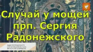 Случай у мощей прп. Сергия Радонежского