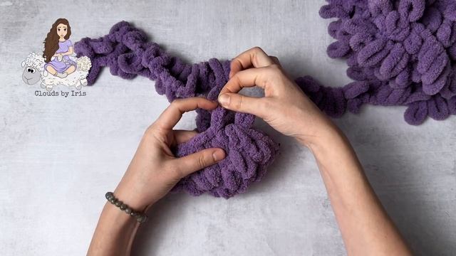 Убавки из Alize Puffy. 2 вида убавок и столбики без накида.