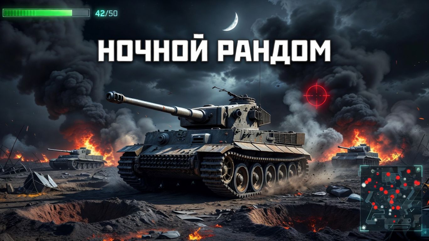Tanks Blitz Ночной рандом.