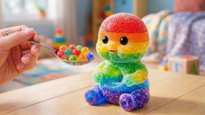 Вы бы попробовали это радужное желейное детское лакомство Невероятно приятные ASMR-видео