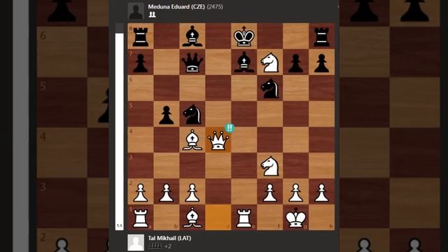 Михаил Таль гениально отдает коня, а затем и ферзя_ партия всего то 20 ходов