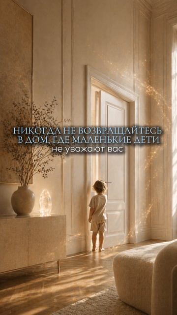 Никогда не возвращайтесь в дом, где маленькие дети не уважают вас