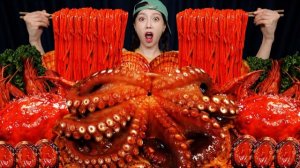 АСМР ЕДА КОРЕЯ | МУКБАНГ | ГИГАНТСКИЙ ОСЬМИНОГ