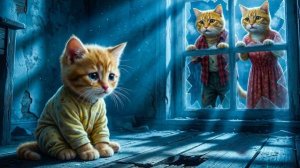 Игривый рыжий котёнок потерялся – Мама-кошка и Папа-кот в панике и мчатся на поиски! 🐱💔