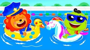 Маша и Леопольд. Правила безопасности в бассейне - Мультик для детей - Lion Family на русском