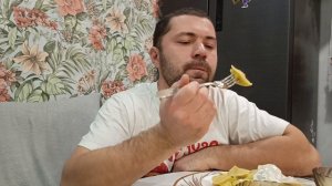 Ужин равиоли и чесночные стрелки 😋