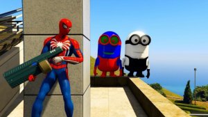 Забавный случай, паук против Синего Миньона Эпический эпизод #21 в ГТА 5