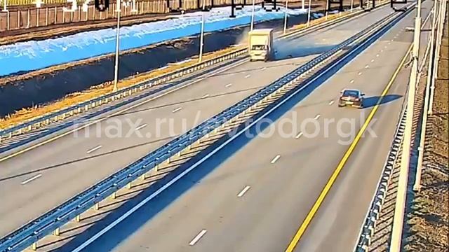 Момент смертельного ДТП на М-12 с четырьмя погибшими