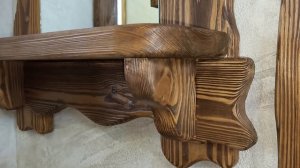 Зеркало из массива дерева под старину