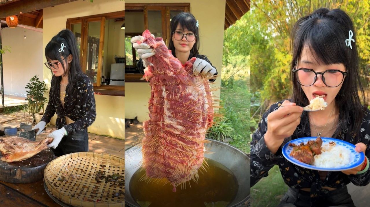 Потрясающий рецепт тушеной свиной грудинки во фритюре.