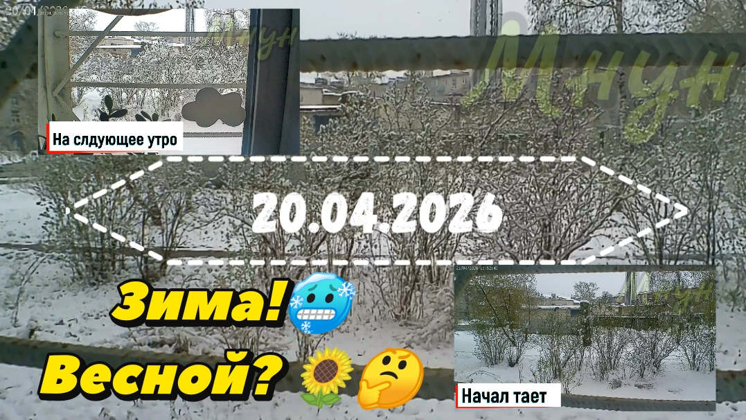 Зима весной 20.04.2026🥶🌲🌻