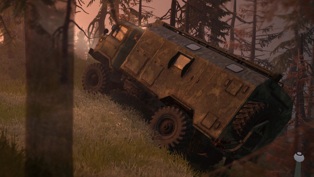 Spintires. Взял самую трудную точку разведки на "Шишиге"