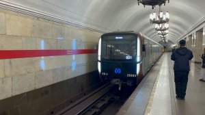 С линии в депо! Метропоезд «Балтиец»  (81-725/726/727.1) №601 на ст.м.Нарвская, 2026 год