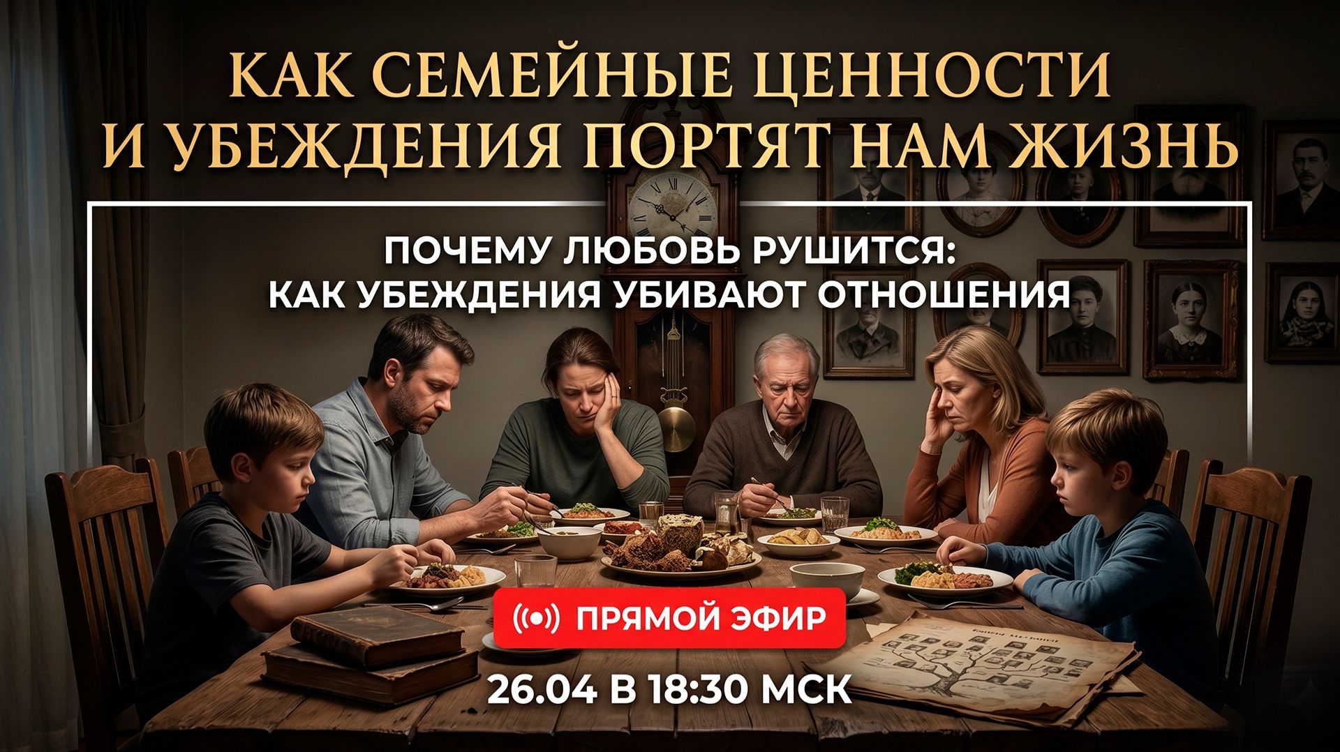 Как семейные ценности и убеждения портят нам жизнь | 26.04.2026 в 18:30 МСК