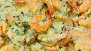 Креветки в сливочно-сырном соусе