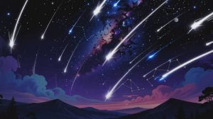 Метеорный дождь и созвездия в космосе! Волшебство ночи над горами. ✨🌌
