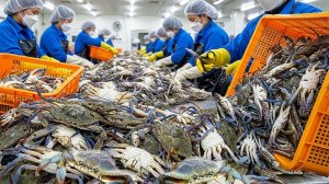 Идеальная чистота! Массовое производство острого крабового супа. Корейская фабрика продуктов питания