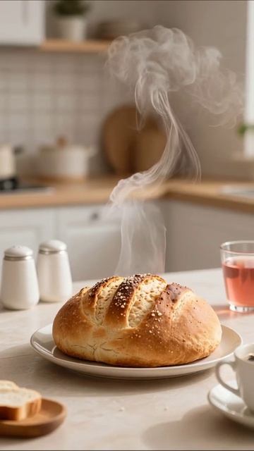 Свежий хлеб: аромат и уют в каждом кусочке #выпечка #рецепты