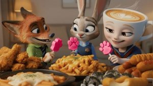 Мультфильм. Корейская уличная еда Ник и капуччина ｜ ЗВЕРОПОЛИС