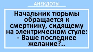 Начальник тюрьмы обращается к смертнику, сидящему на электрическом стуле.. | Анекдоты смешные | Юмор
