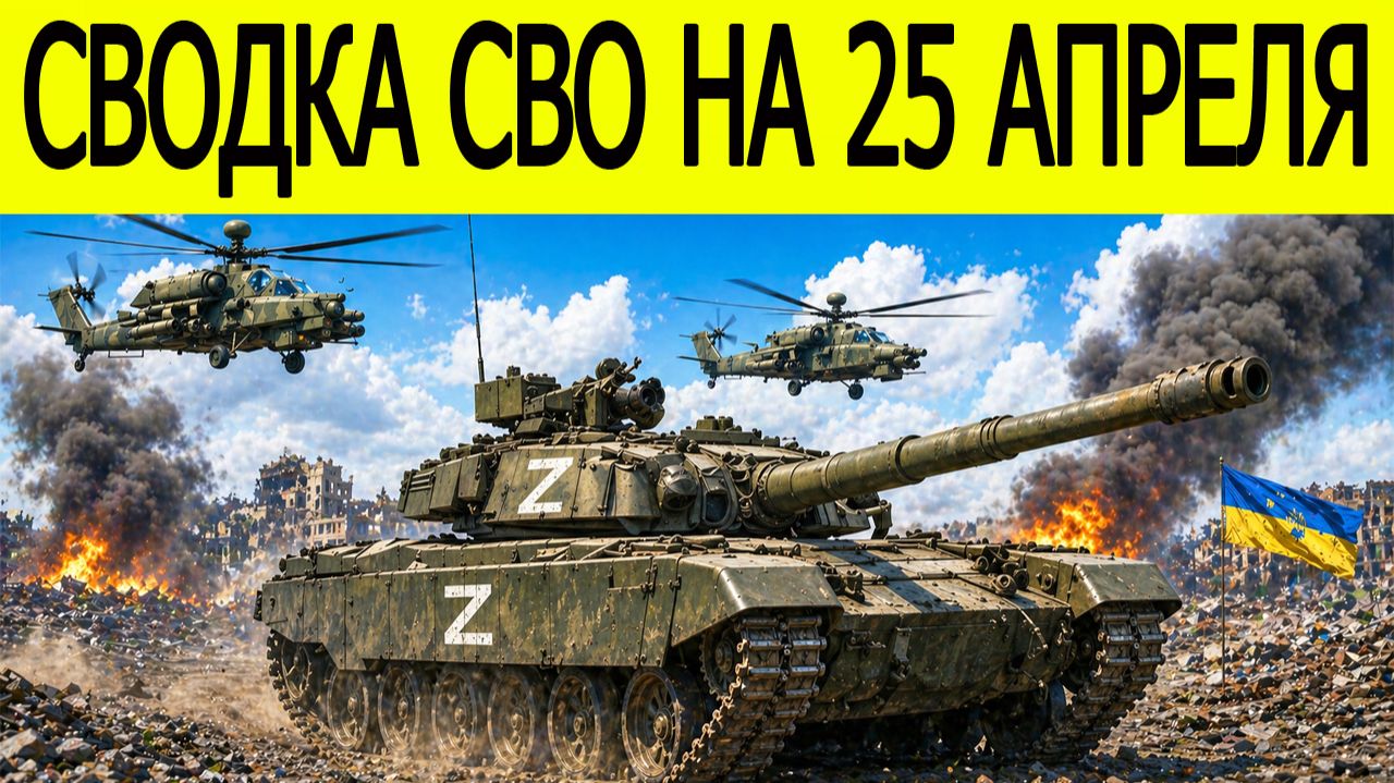 Новости СВО на сегодня 25 апреля. Боевые действия. Россия-Украина. Сводка с фронта на 25.04.2026